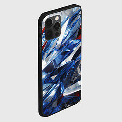 Чехол для iPhone 12 Pro Абстрактные осколки стеклянных кристалов, цвет: 3D-черный — фото 2