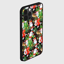 Чехол для iPhone 12 Pro Деды Морозы с подарками, цвет: 3D-черный — фото 2