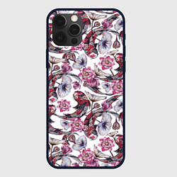 Чехол для iPhone 12 Pro Карпы кои и лилии, цвет: 3D-черный