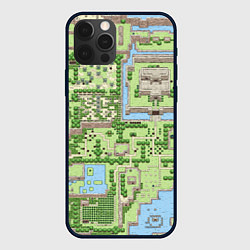 Чехол для iPhone 12 Pro Zelda: карта, цвет: 3D-черный
