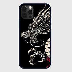 Чехол для iPhone 12 Pro Japanese dragon - irezumi - art, цвет: 3D-черный