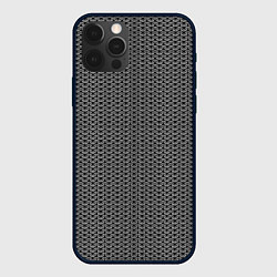 Чехол для iPhone 12 Pro Кованная металлическая кольчуга, цвет: 3D-черный
