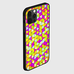 Чехол для iPhone 12 Pro Треугольный витраж, цвет: 3D-черный — фото 2