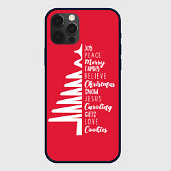 Чехол для iPhone 12 Pro Christmas tree is happiness, цвет: 3D-черный