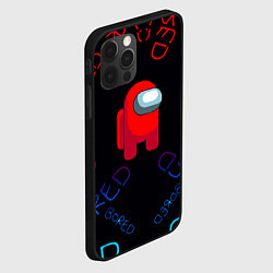 Чехол для iPhone 12 Pro Амонг ас bored neon, цвет: 3D-черный — фото 2