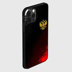Чехол для iPhone 12 Pro Герб РФ краски империи, цвет: 3D-черный — фото 2