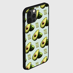 Чехол для iPhone 12 Pro Авокадо и полосы, цвет: 3D-черный — фото 2