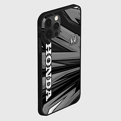 Чехол для iPhone 12 Pro Honda - монохромный спортивный, цвет: 3D-черный — фото 2