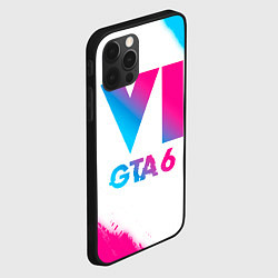 Чехол для iPhone 12 Pro GTA 6 neon gradient style, цвет: 3D-черный — фото 2