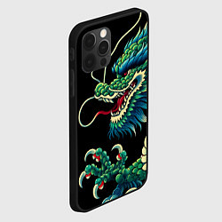 Чехол для iPhone 12 Pro Japanese irezumi - dragon, цвет: 3D-черный — фото 2