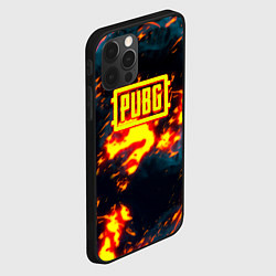 Чехол для iPhone 12 Pro PUBG огненое лого, цвет: 3D-черный — фото 2