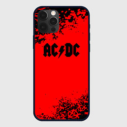 Чехол для iPhone 12 Pro AC DC skull rock краски, цвет: 3D-черный