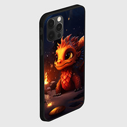 Чехол для iPhone 12 Pro Сияющий ледяной дракон, цвет: 3D-черный — фото 2