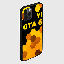 Чехол для iPhone 12 Pro GTA 6 - gold gradient посередине, цвет: 3D-черный — фото 2