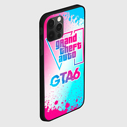 Чехол для iPhone 12 Pro GTA6 neon gradient style, цвет: 3D-черный — фото 2