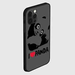 Чехол для iPhone 12 Pro Я люблю панду, цвет: 3D-черный — фото 2