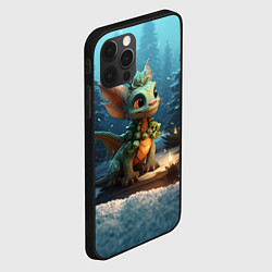 Чехол для iPhone 12 Pro Веселый дракон 2024, цвет: 3D-черный — фото 2