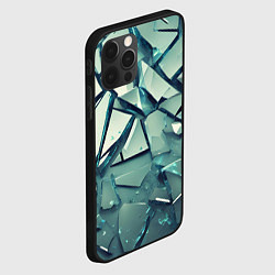 Чехол для iPhone 12 Pro Битое стекло текстура, цвет: 3D-черный — фото 2