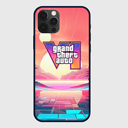 Чехол для iPhone 12 Pro GTA 6 retro abstract, цвет: 3D-черный