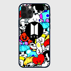 Чехол для iPhone 12 Pro Bangtan Boys logo band, цвет: 3D-черный