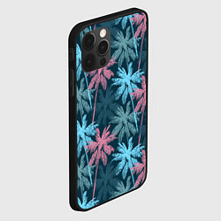 Чехол для iPhone 12 Pro Паттерн - пальмы, цвет: 3D-черный — фото 2