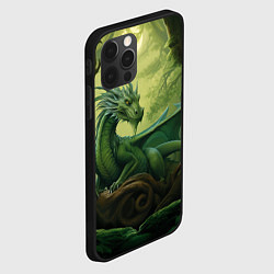 Чехол для iPhone 12 Pro Лесной зеленый дракон 2024, цвет: 3D-черный — фото 2