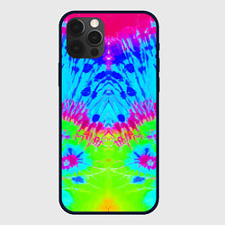 Чехол для iPhone 12 Pro Tie-Dye abstraction, цвет: 3D-черный