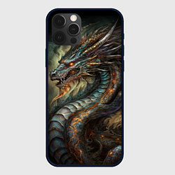 Чехол для iPhone 12 Pro Древний пещерный дракон символ 2024, цвет: 3D-черный