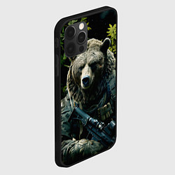 Чехол для iPhone 12 Pro Медведь солдат раненый, цвет: 3D-черный — фото 2