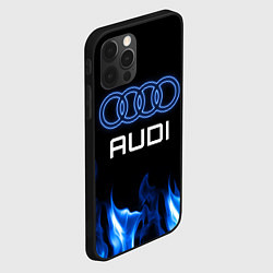 Чехол для iPhone 12 Pro Audi neon art, цвет: 3D-черный — фото 2