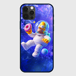 Чехол для iPhone 12 Pro Homer Simpson is a brave astronaut, цвет: 3D-черный