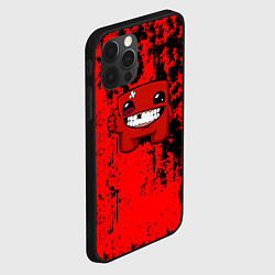 Чехол для iPhone 12 Pro Super Meat Boy краски, цвет: 3D-черный — фото 2