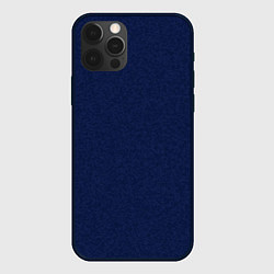 Чехол для iPhone 12 Pro Однотонный тёмно-синий текстура, цвет: 3D-черный