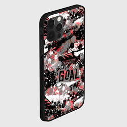 Чехол для iPhone 12 Pro Футбол узоры, цвет: 3D-черный — фото 2