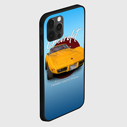 Чехол для iPhone 12 Pro Американский маслкар Chevrolet Corvette, цвет: 3D-черный — фото 2