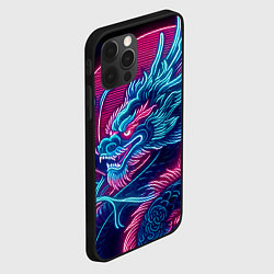 Чехол для iPhone 12 Pro Свирепый японский дракон - ирезуми, цвет: 3D-черный — фото 2