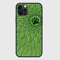 Чехол для iPhone 12 Pro Солнце и медвежья лапа, цвет: 3D-черный