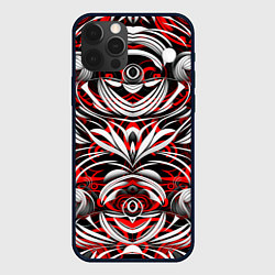 Чехол для iPhone 12 Pro Узоры паттерны, цвет: 3D-черный