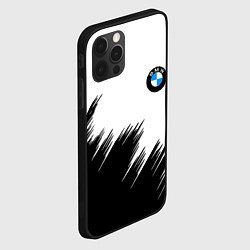 Чехол для iPhone 12 Pro BMW чёрные штрихи текстура, цвет: 3D-черный — фото 2