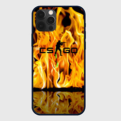 Чехол для iPhone 12 Pro Counter Strike go - flame, цвет: 3D-черный