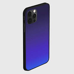 Чехол для iPhone 12 Pro Градиент тёмно фиолетовый синий, цвет: 3D-черный — фото 2