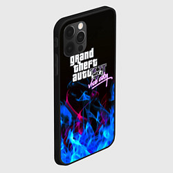 Чехол для iPhone 12 Pro GTA неоновый огонь вайсити, цвет: 3D-черный — фото 2