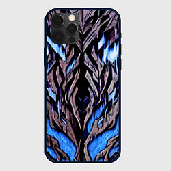Чехол для iPhone 12 Pro Камень и синий огонь, цвет: 3D-черный