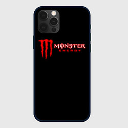 Чехол для iPhone 12 Pro Monster energy red color, цвет: 3D-черный