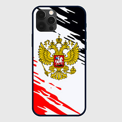Чехол для iPhone 12 Pro Россия имперские краски текстура, цвет: 3D-черный