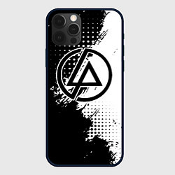 Чехол для iPhone 12 Pro Linkin park - черно-белая абстракция, цвет: 3D-черный