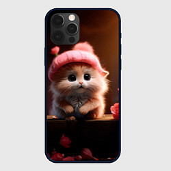 Чехол для iPhone 12 Pro Маленький влюбленный хомячок в шапочке, цвет: 3D-черный