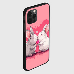 Чехол для iPhone 12 Pro Милые влюбленные кролики, цвет: 3D-черный — фото 2