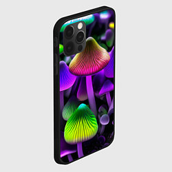 Чехол для iPhone 12 Pro Люминесцентные грибы, цвет: 3D-черный — фото 2