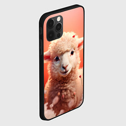 Чехол для iPhone 12 Pro Милая влюбленная овечка, цвет: 3D-черный — фото 2